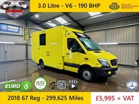 2018 67 Reg Mercedes Sprinter 519 CDI MWB Auto Ex-NHS Ambulance Service + VAT