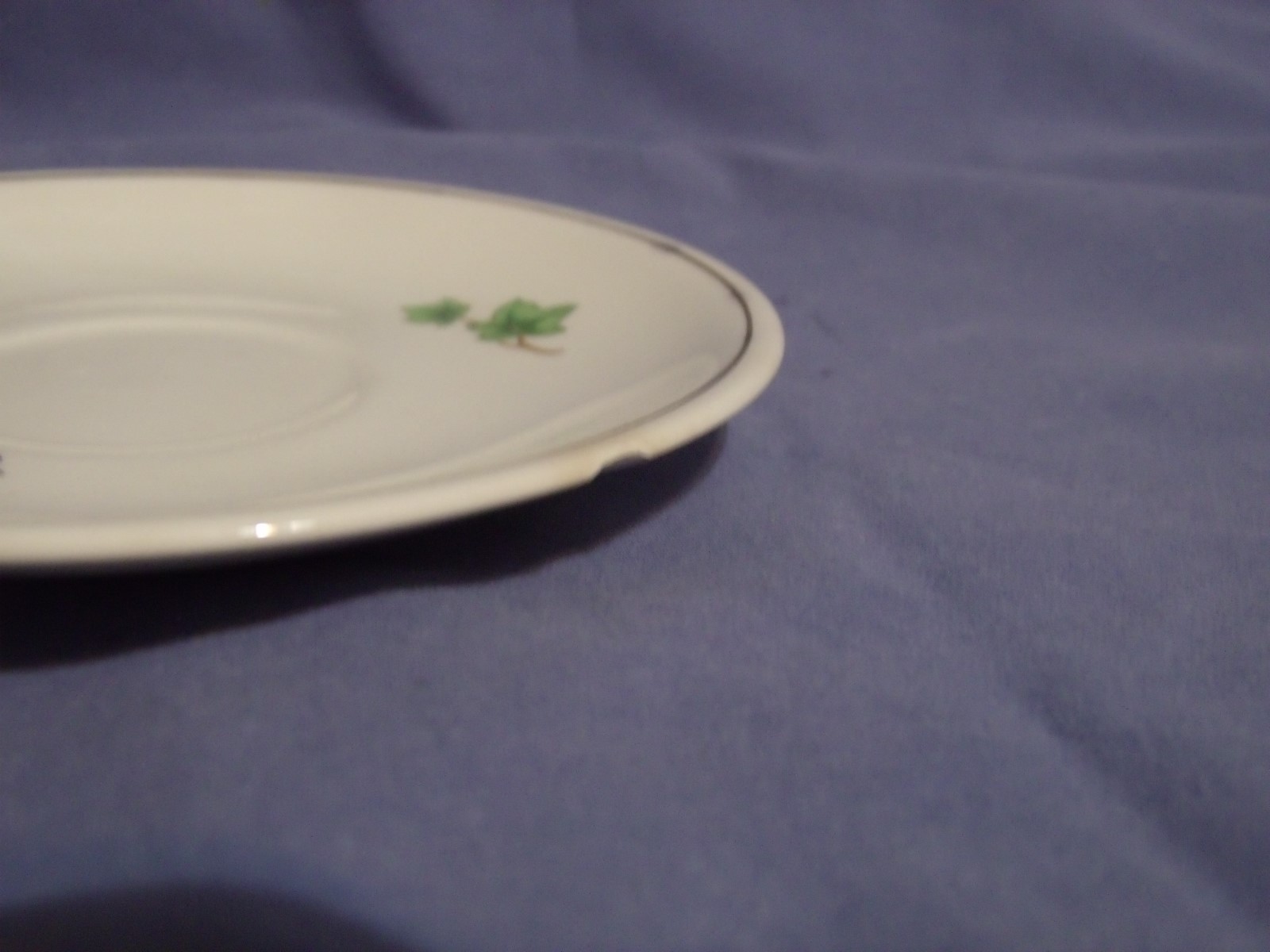 Paden City pottery bread and butter plate ivy chipped