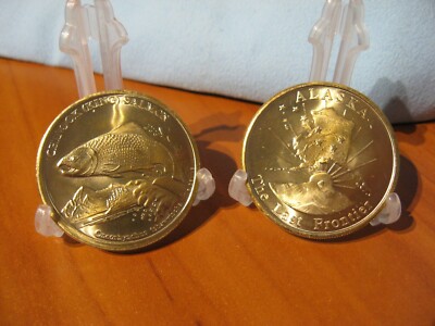 Alaska The Last Frontier Brass Metal Challenge Token Coin - Chinook King Salmon
