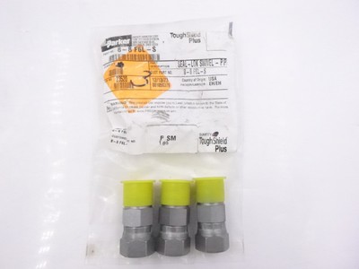 3Pk. Parker Seal-Lok O-Ring Face Seal Tube Fitting 6000PSI Male NPT/NPFT 3/8''