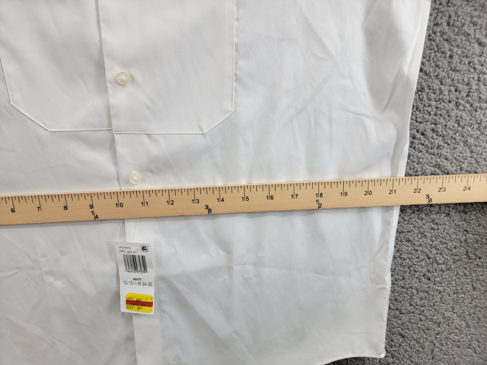 Calvin Klein Infinite Color Regular Fit Dress Shirt Men's M 15-15.5 34-35 White - Picture 7 of 19