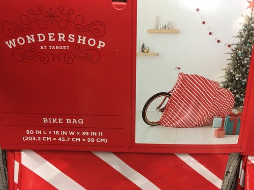 2 Large Bike Bicycle Gift Bags Red White Stripe 80