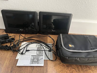 Naviskauto BP-CH0909B Black Multimedia Dual Screen Portable DVD Video Player