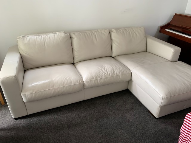 freedom 2 seater leather lounge