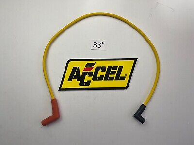 33'' Single Replacement YELLOW Spark Plug Wire for HEI / Male Cap ACCEL 4054 4069