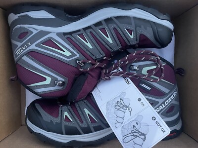 Womens Salomon X Ultra Pioneer CSWP Mid Ebony Stormy Weather Size 7.5 New