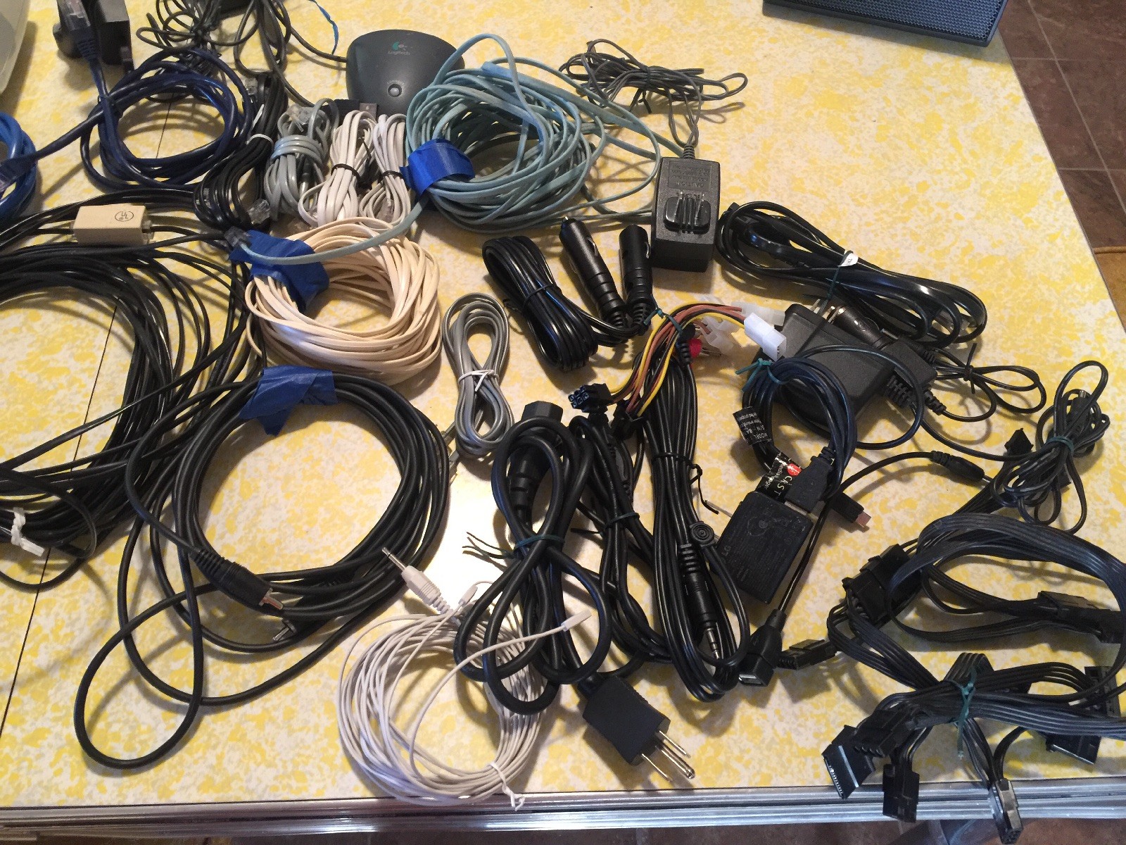 Misc. Computer /telephone Wires/chargers/plug Ins/ Hp Printer /Router For Parts