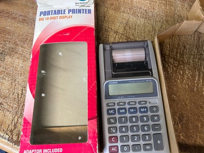 Casio HR-8L Plus Calculator Portable Printer Plain Paper 2.25  10 Digit Display