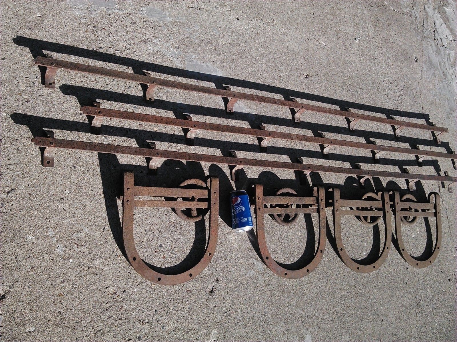 antique barn door rollers with 18' of track /architectural salvage door rollers