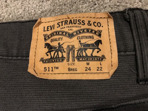 Levis 511 Slim Kids Size 8 Gray Jeans
