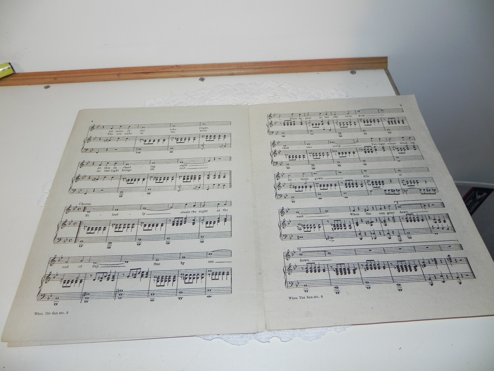 Old Sheet music......  When the Sun goes Down  1921