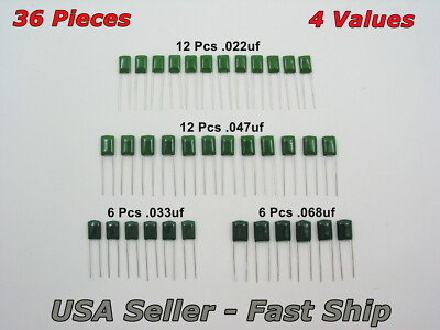 ako様 36 Pcs Guitar Polyester Film Cap 100v Tone Capacitor .022uf