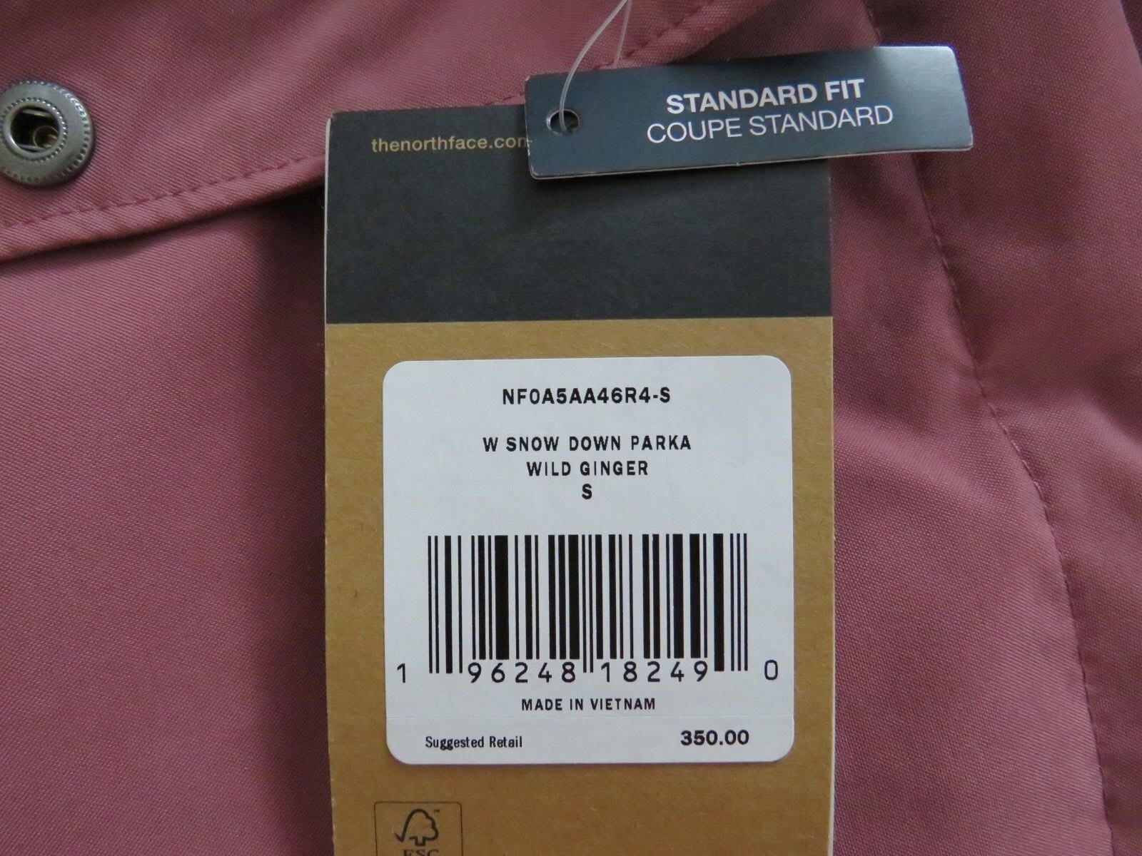 Pre-owned The North Face Womens  Tnf Snow Down Hooded Parka Warm Winter Jacket - Ginger In Wild Ginger