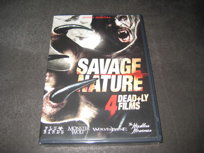 SAVAGE NATURE 4 DEAD+LY FILMS (DVD 2019) BRAND NEW -R -WS & FS -HORROR-INFO W/IN