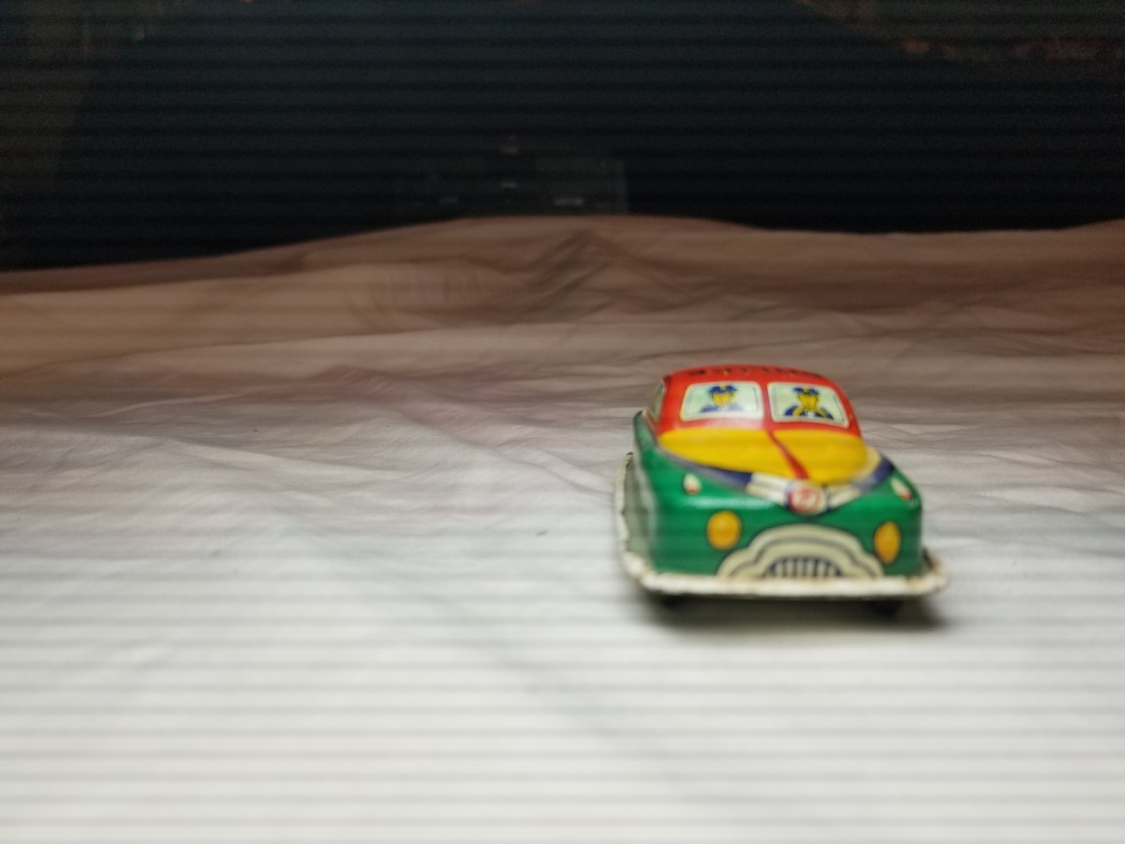 Vintage 1954 TIN LITHO FRICTION Motor - Police Car - Rare 1954!  Made in Japan