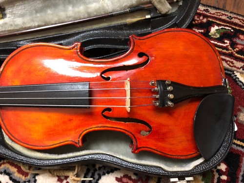 Old Amateur American Maker 4/4 Violin,Vintage W/case, Bow. Playable