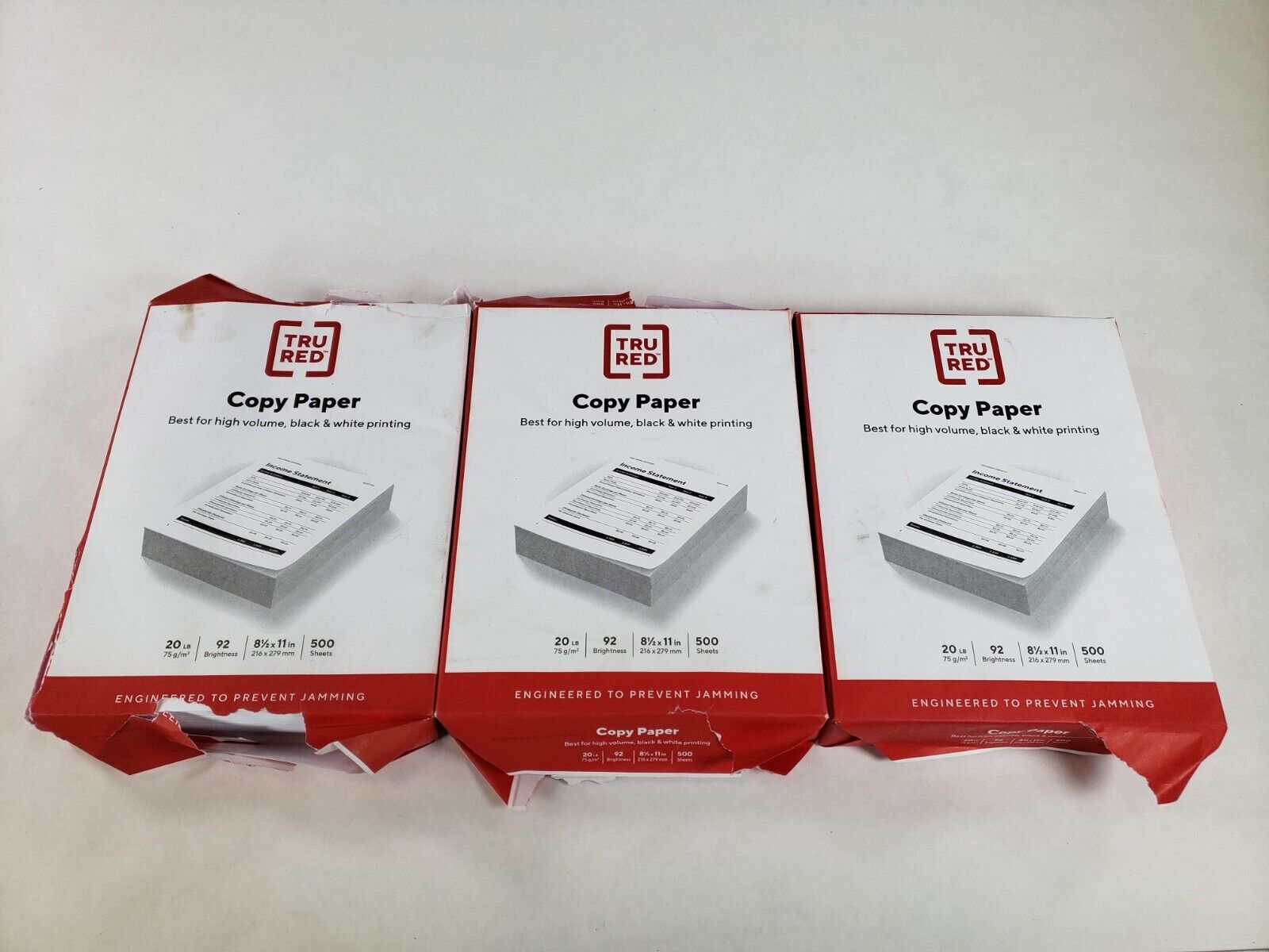 Lot Of 3 Pack TRU RED 135855 Copy Paper 8.5 Lot Of 3 Pack TRU RED 135855 Copy Paper 8.5
