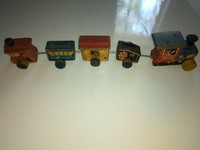 vintage fisher price wooden train
