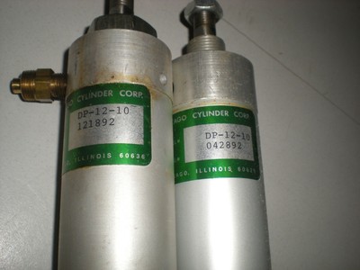 Lot of (2) Chicago Cylinder Corp DP-12-10 Pneumatic Cylinders
