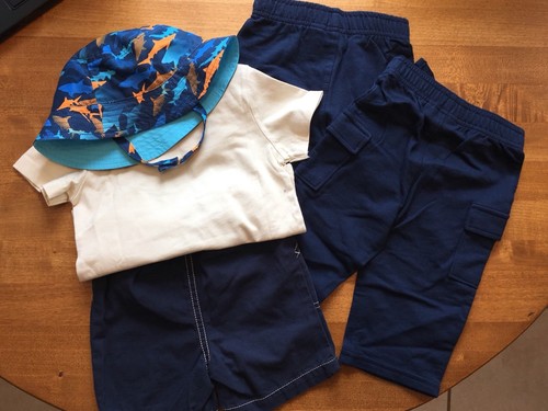 New Jumping Beans Boys Lot Of 9 Months Pants/Shorts/Shark T-shirt