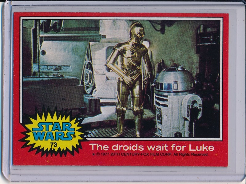 1977 Topps Star Wars Cards Series 2 # 73 - THE DROIDS WAIT