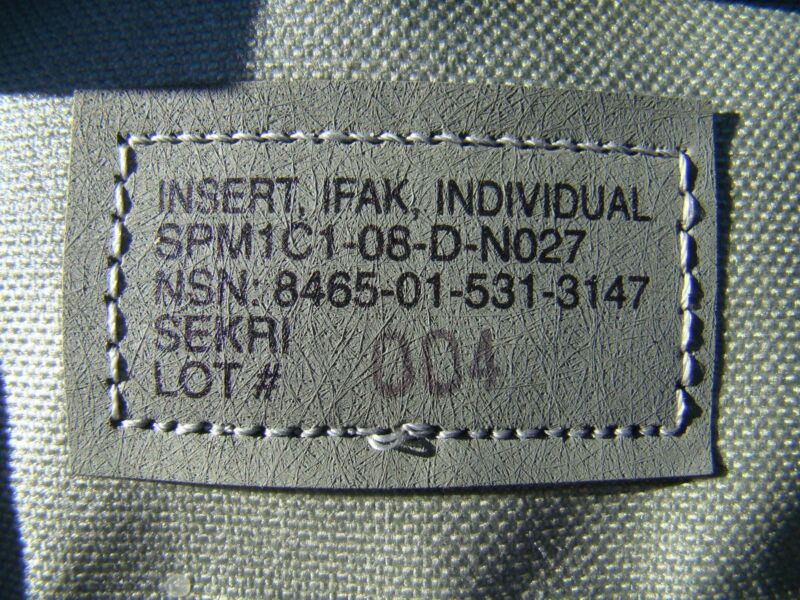 Lot of five Foliage Green Sekri 5 New IFAK Insert Individual First Aid Kits