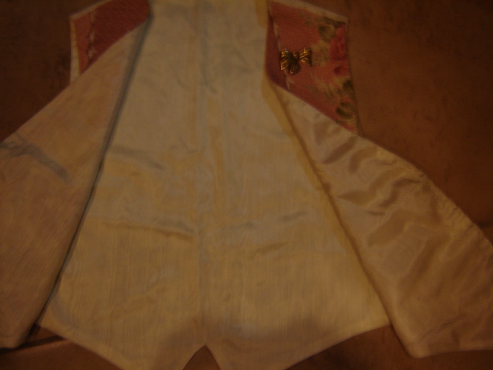 Handmad Lined Vest made from Vintage fabric Tapestry & brocade & vintage buttons