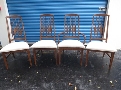 Rare Set 4 Dining Chairs Keller Mid-century Modern Eames Era MCM Tall Four