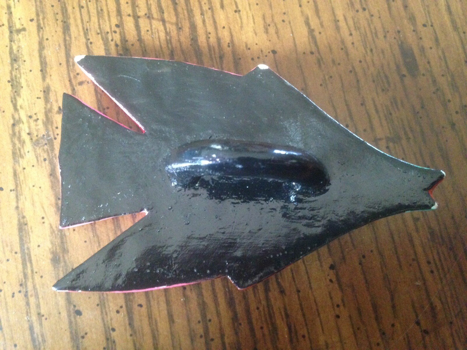 Vintage Retro Painted Wood Wooden Tropical Fish Scarf Dress T-Shirt Slide Ring