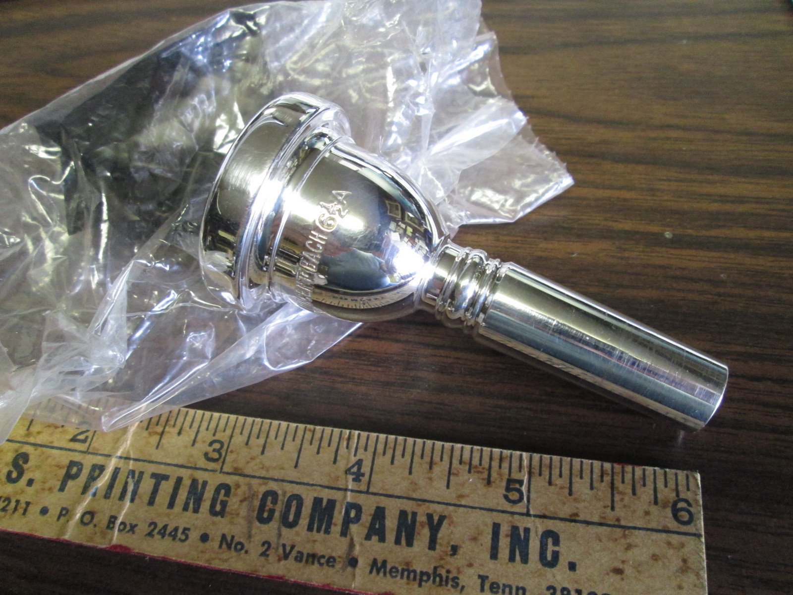 BACH BASS Trombone Mouthpiece Size 6 1/2a New Old Stock open plastic bag & Box