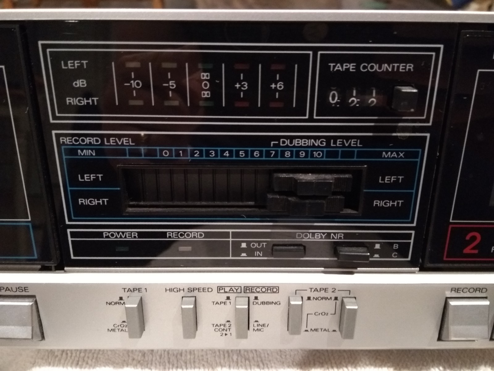 Vintage Realistic SCT-74 Stereo Double Cassette Deck Tape Player High Speed