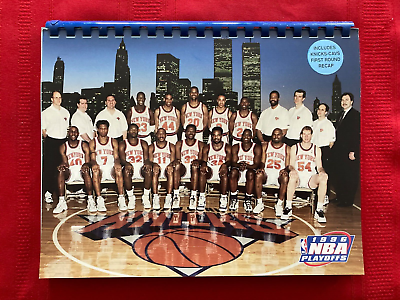 1995 1996 NBA New York Knicks playoffs media guide Ewing Mason Starks