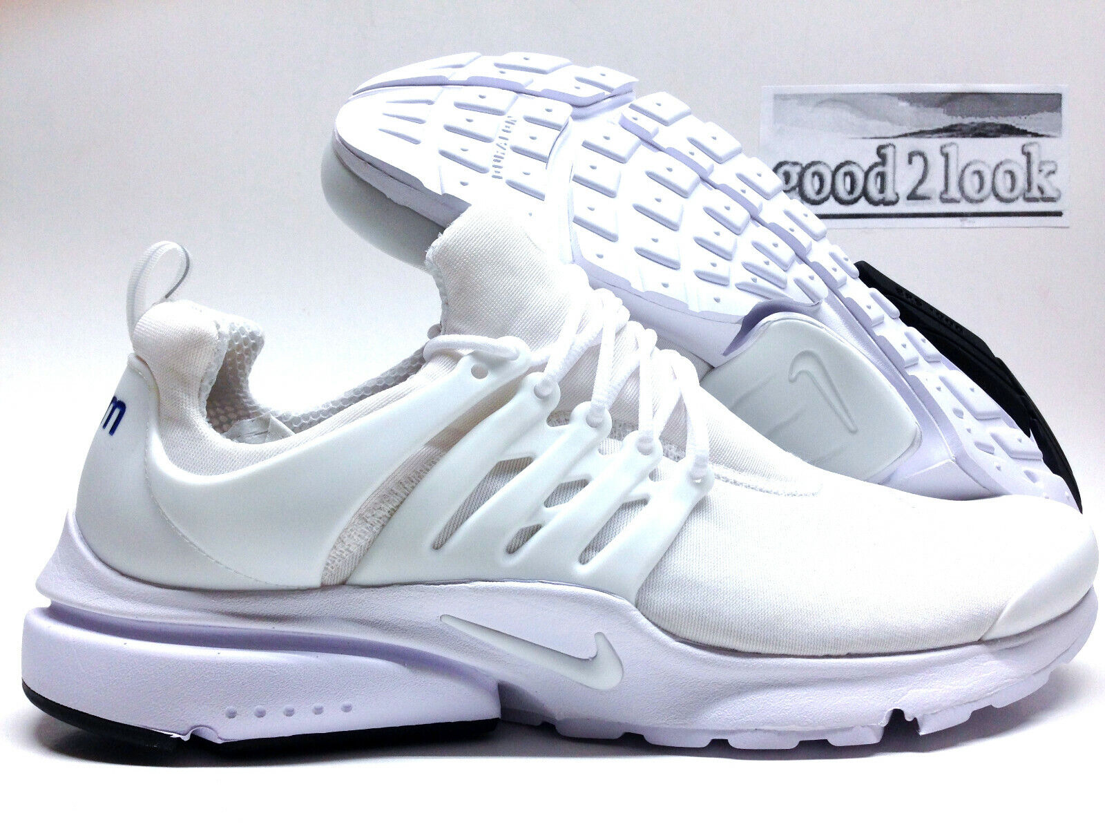 NIKE AIR PRESTO ID WHITE/WHITE-REFLECTIVE SILVER SIZE MEN'S NIKE AIR PRESTO ID WHITE/WHITE-REFLECTIVE SILVER SIZE MEN'S