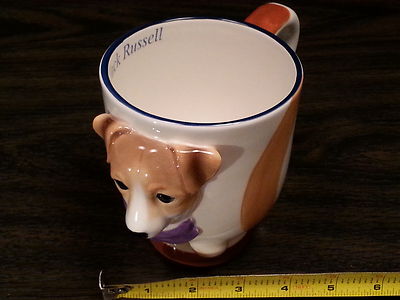 JACK RUSSEL Dog Porcelain Coffee Mug Cup Ceramic Figurine Quality DNC Arcadia