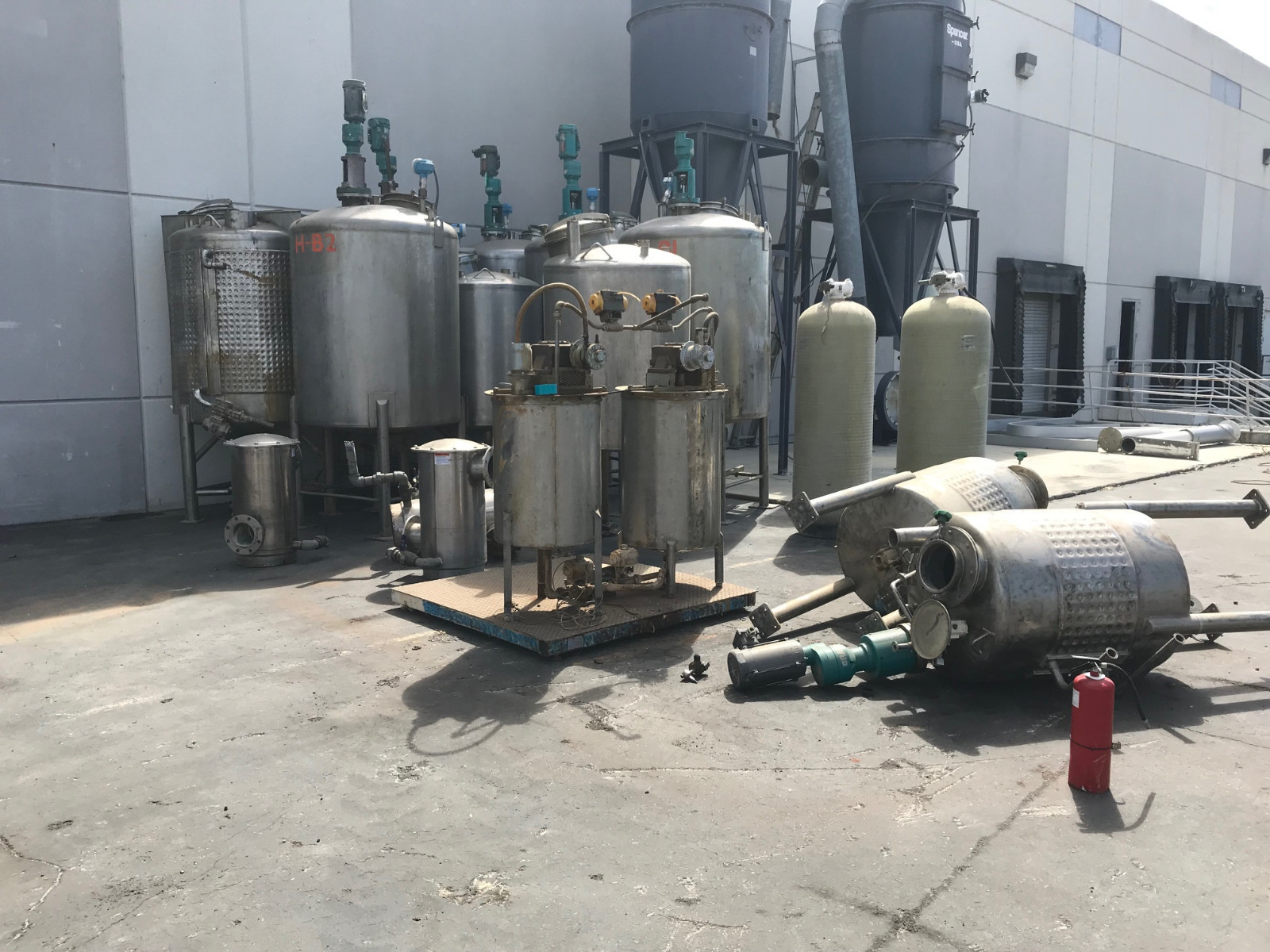 Jacketed Stainless Steel 1200 Gallon Mix Tank Vat Blending Liquid w Valve Manway