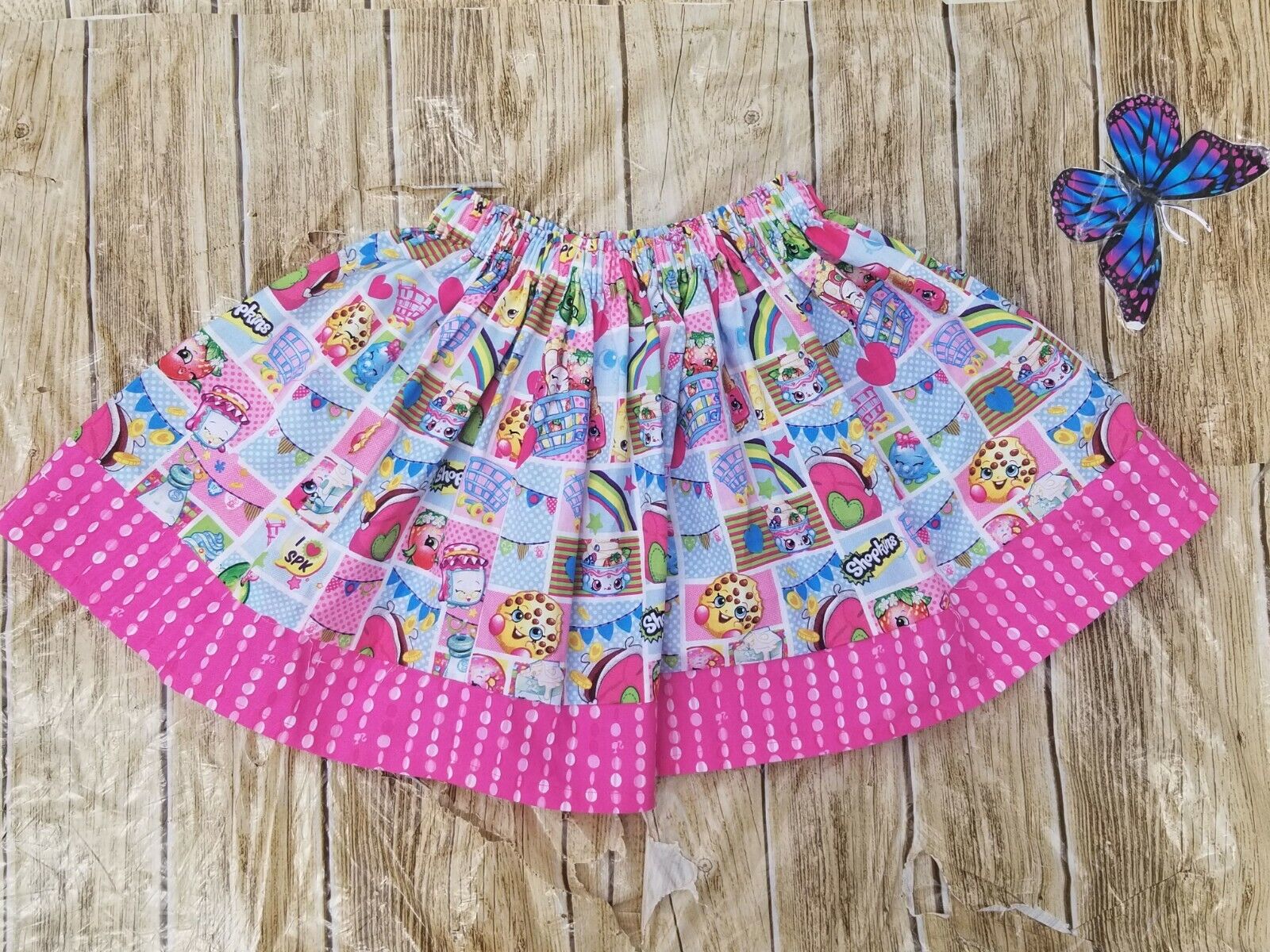 Patch Party Print Full Gather Skirt, Girls Summer Skirt 4/5