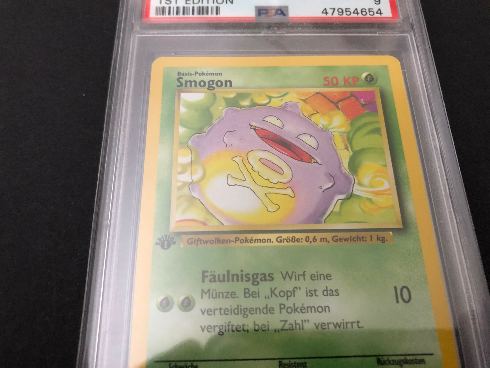 Pokémon Smogon 51102 Base Set 1. Edition German PCA GMA PSA 9 MINT LOW POP 