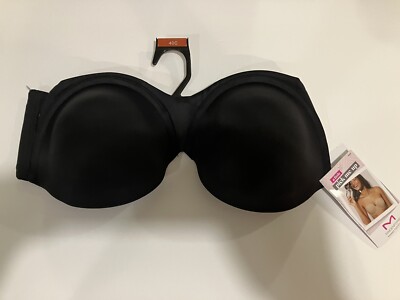 Maidenform Bra 40C  A Little Pick Me  Up Black Convertible Strapless New