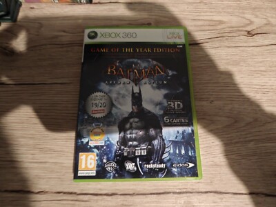 Jeu Xbox 360 Batman: Arkham Asylum Ed. Game of the Year RARE Lunettes 3d Inclus
