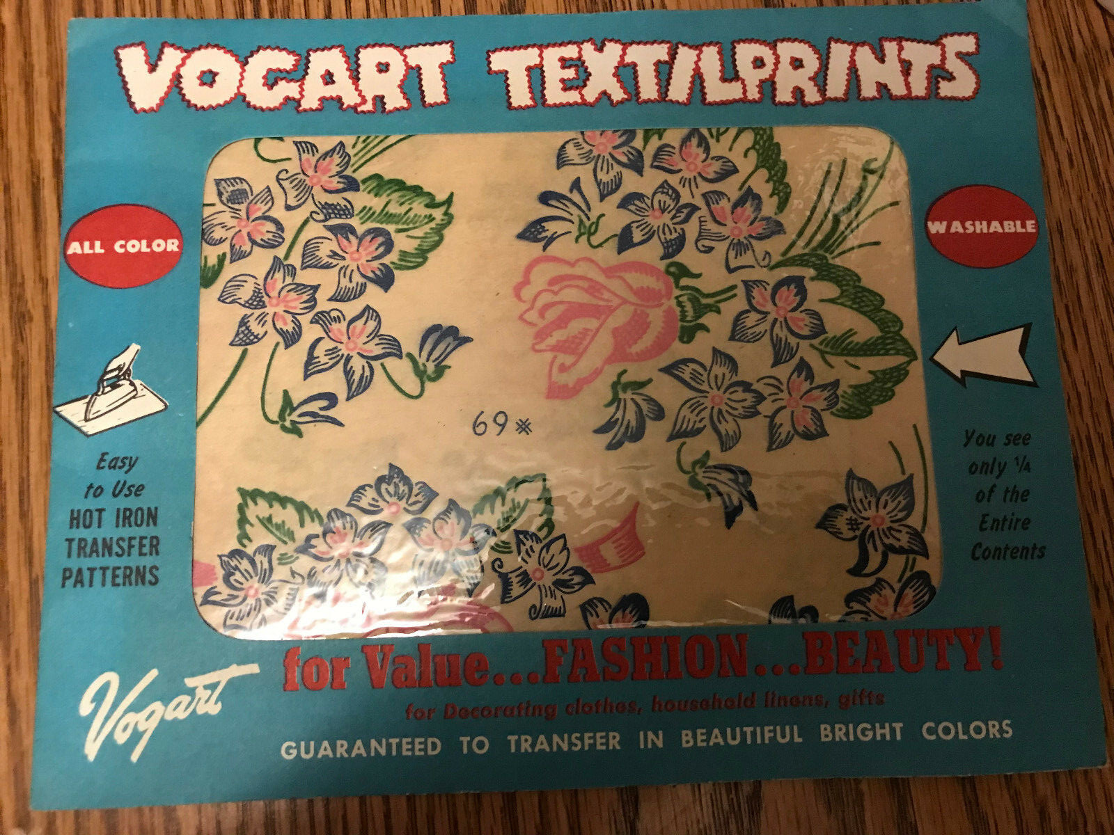 VOGART TEXTILPRINTS Lot of 6 packages Vintage iron on transfer patterns #57#69