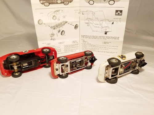 VINTAGE SLOT CARS FERRARI BERLINETTA JAGUAR XKE PITTMAN CUSTOM PLUS 1 TESTED RUN