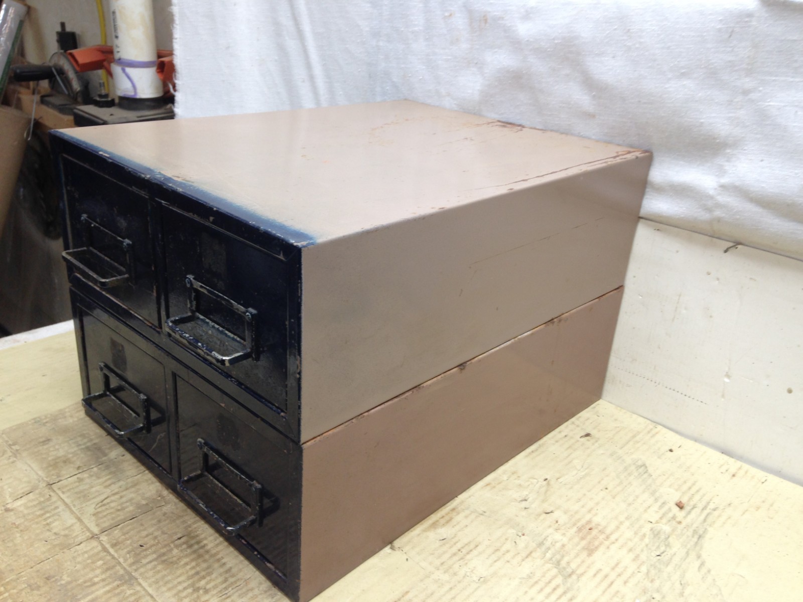 Lot 2 Vtg. 2 Drawer Metal Steelmaster 3 x 5