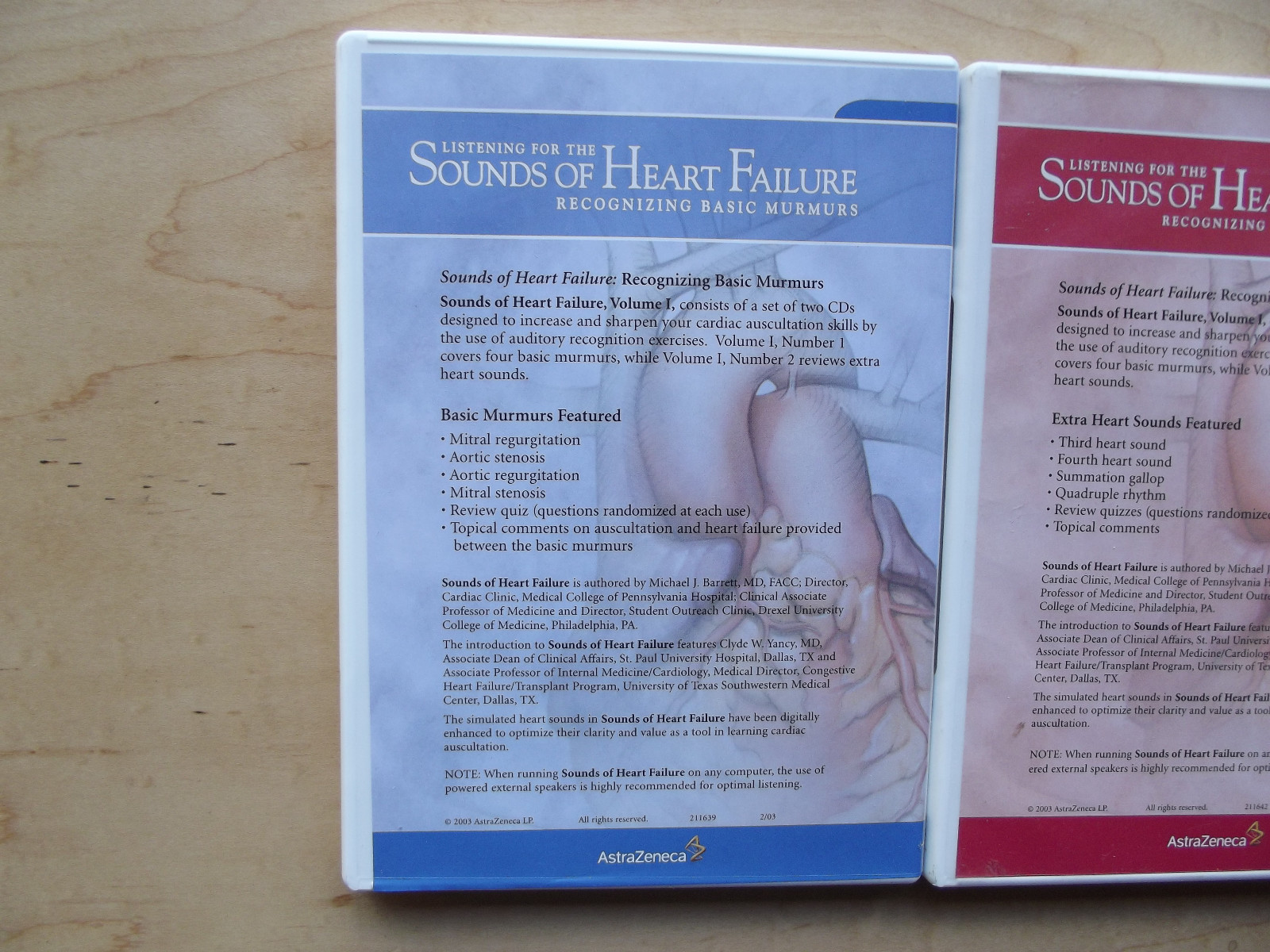 Listening for the Sounds of Heart Failure Vol. 1  & 2 (Audio CD) AstraZeneca