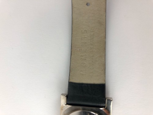 ALFEX Women's Watch Model #5221 Skeleton Face Stainless Steel & Leather RARE