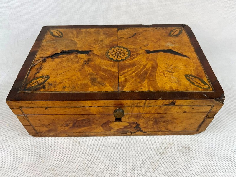 Antike Biedermeier Schatulle Um 1820 Mit Geheimfach FÃ¼R Den Bastler