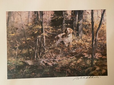 Robert Abbett  HASTY EXIT   Pencil Signed Lithograph Print 11  X 8.5 