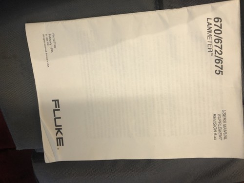 FLUKE 672 Ethernet LANmeter Network Analyzer