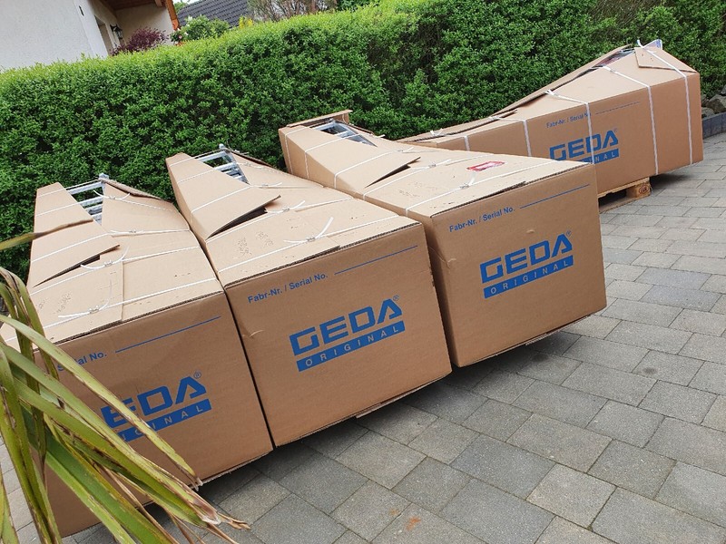 Sofort Neu Starter Set Akkulift Geda 4,5m Akku Solaraufzug Dachlift SchrÃ¤Gaufzug