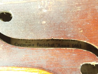 Antique Antonius Straduarius Cremona Faciebat Anno 1681 Violin 3/4 Restoration