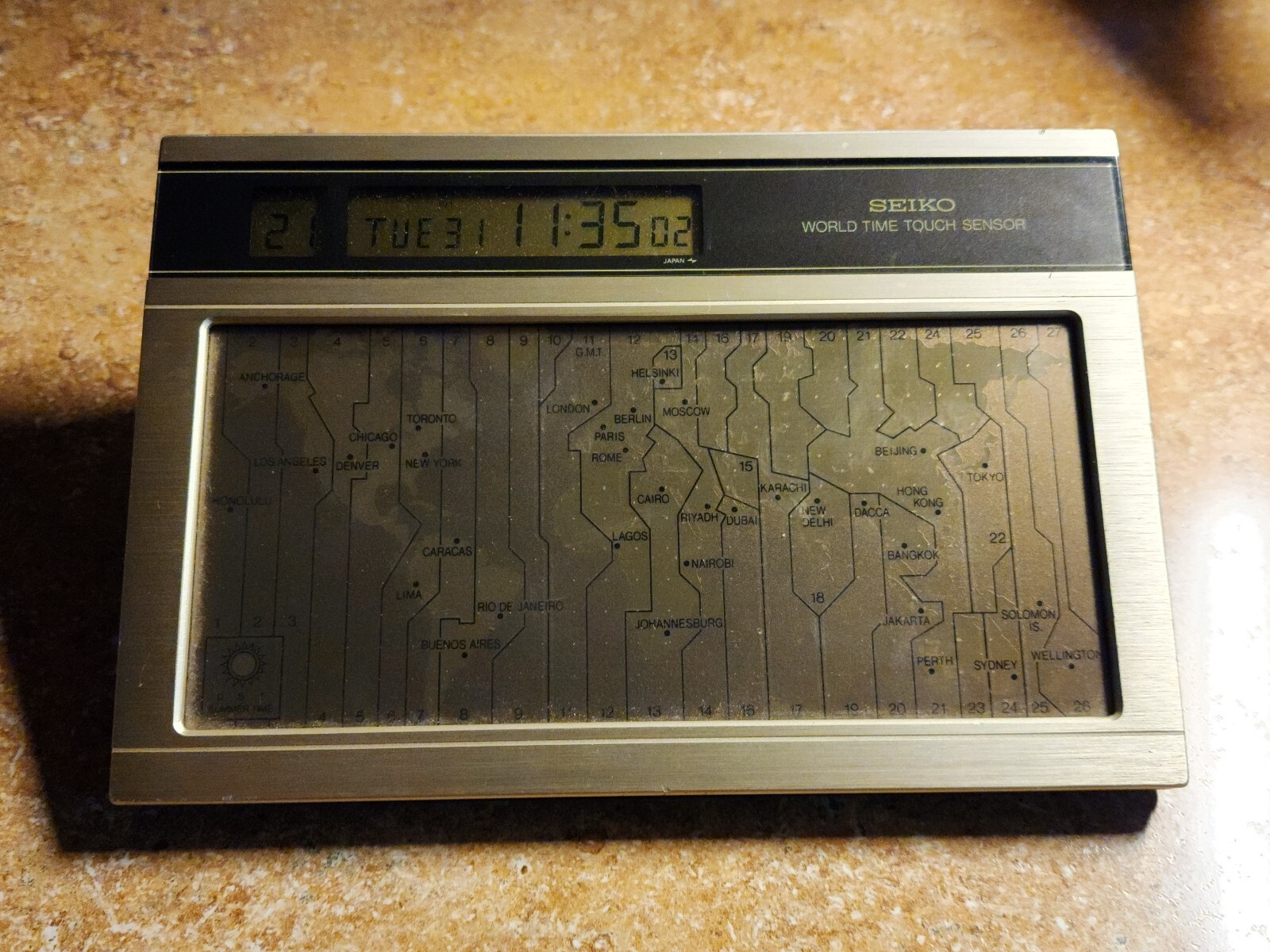 Seiko World Time Touch Sensor Desk Clock Tested